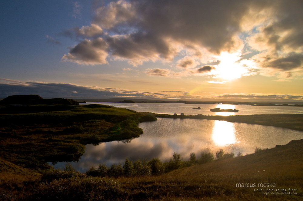 Sonnenuntergang am Myvatn