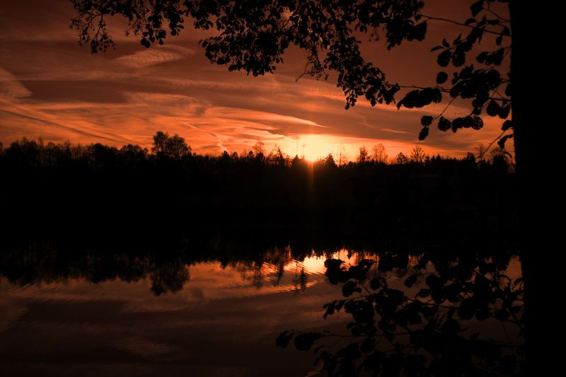 Sonnenuntergang am Nagler See