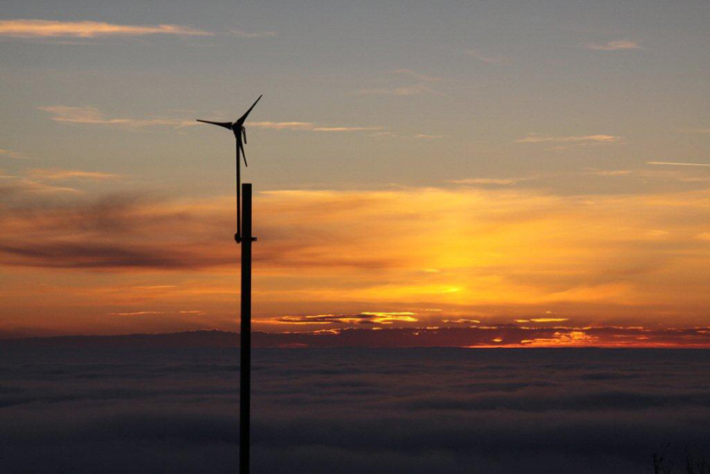 Sonnenuntergang am Nebelmeer