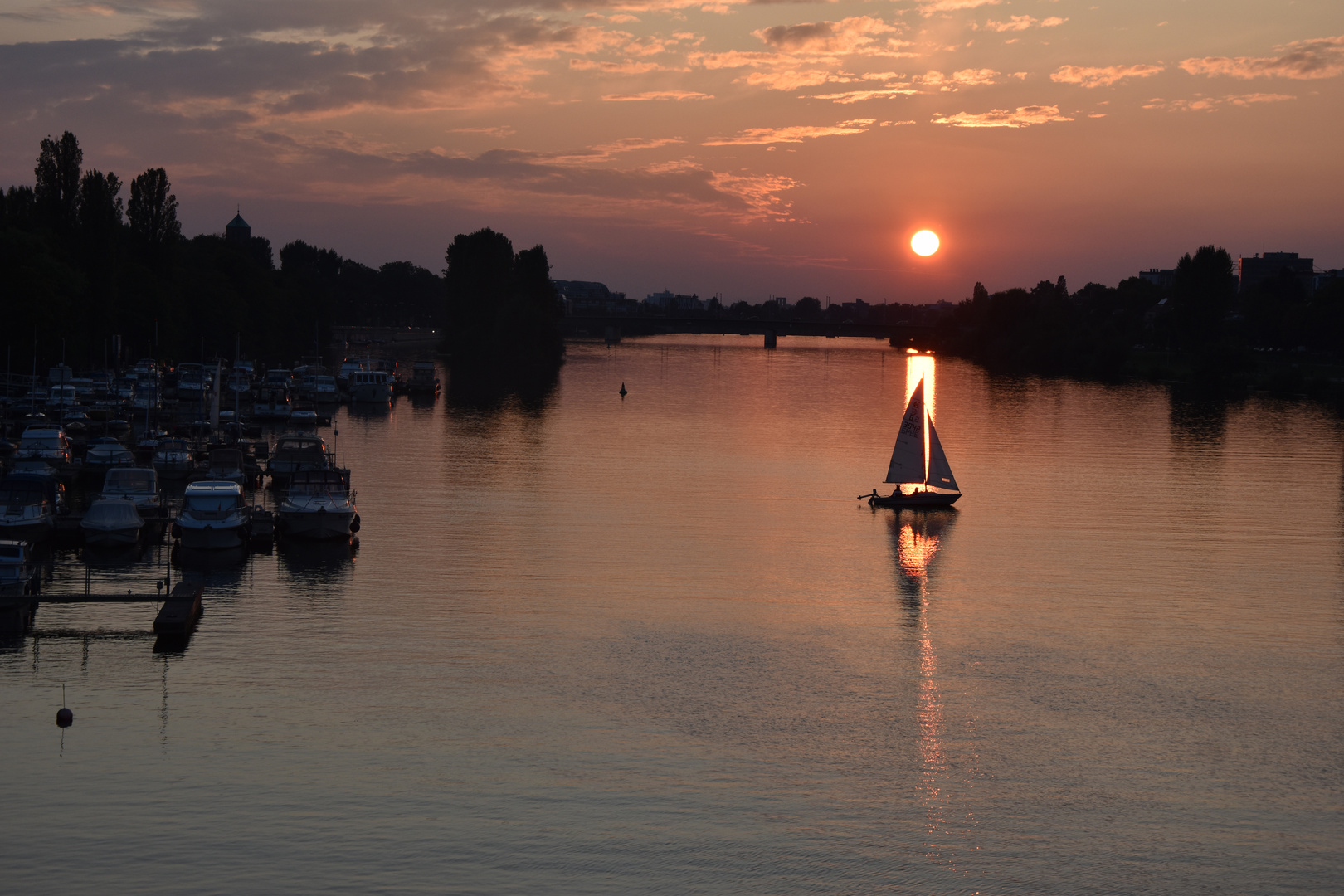 Sonnenuntergang am Neckar