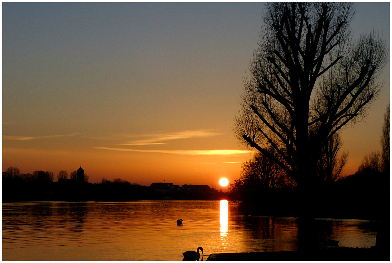 Sonnenuntergang am Neckar