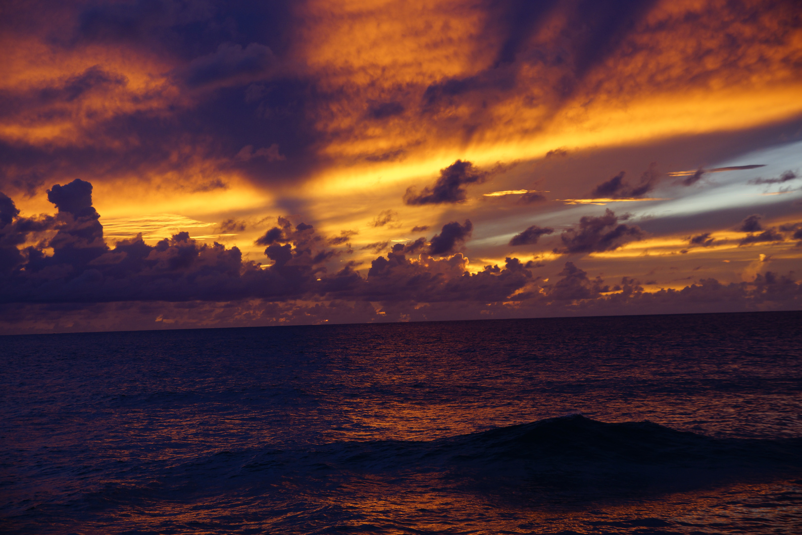 Sonnenuntergang am Needham`s Point auf Barbados