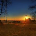 Sonnenuntergang am Neugersdorfer Bismarckturm