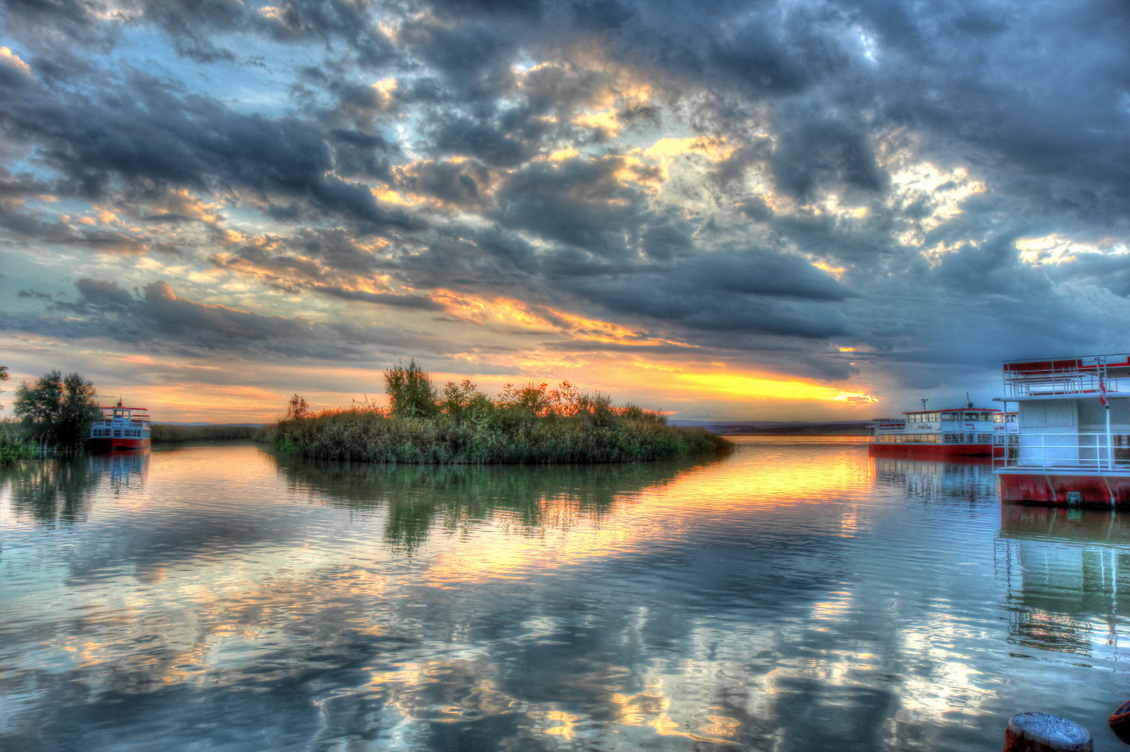 Sonnenuntergang am Neusiedler See