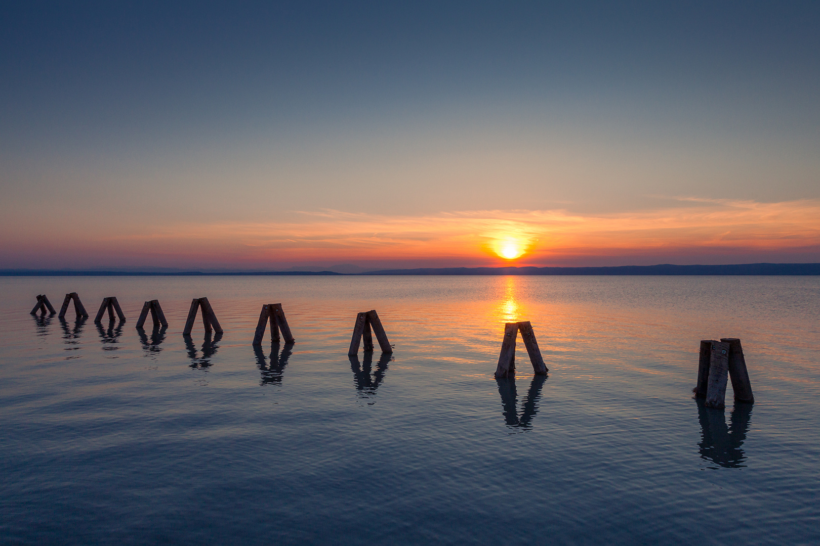 Sonnenuntergang am Neusiedlersee