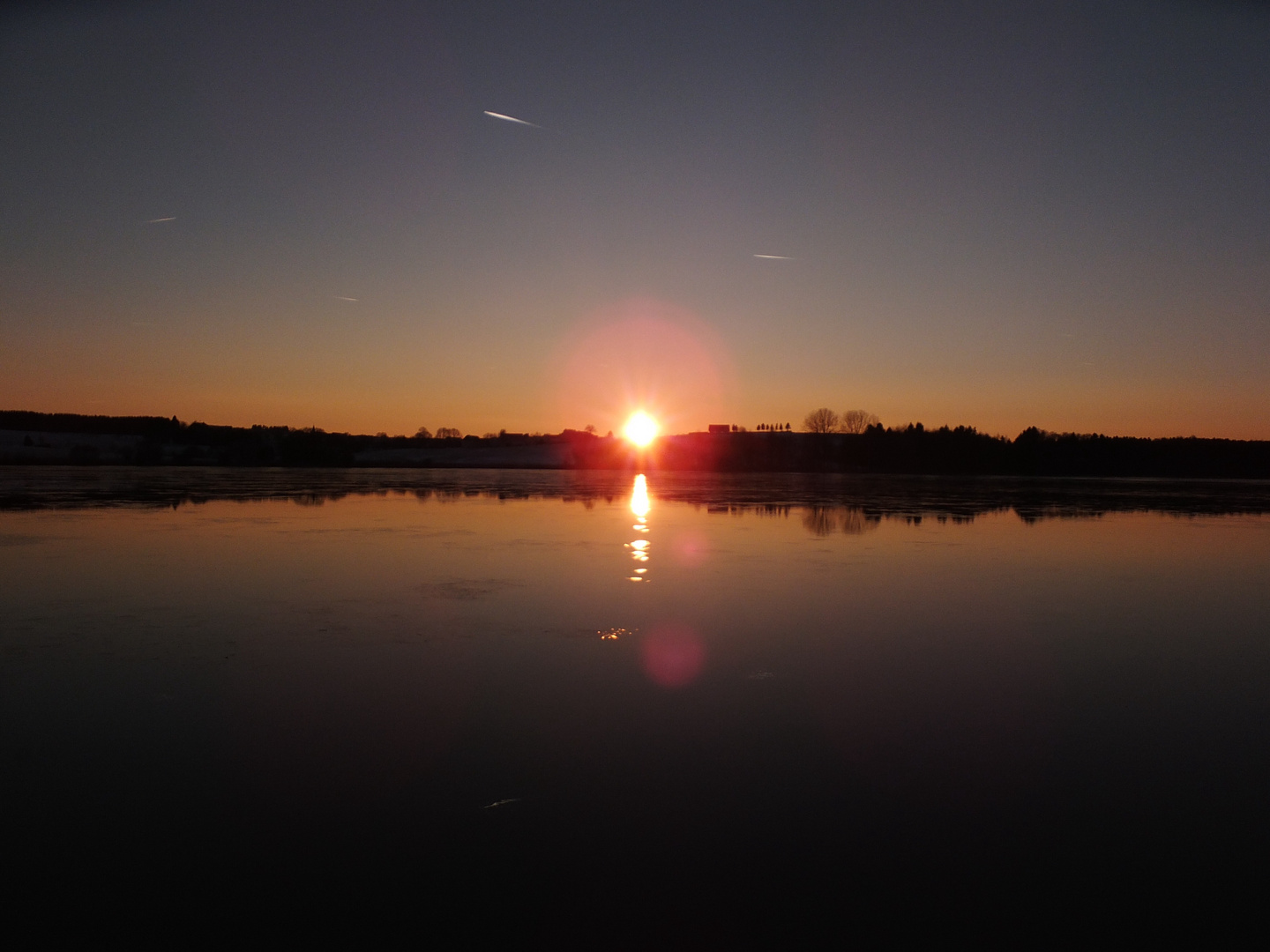 Sonnenuntergang am Niedermosersee