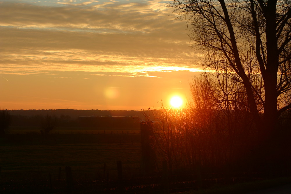 Sonnenuntergang am Niederrhein