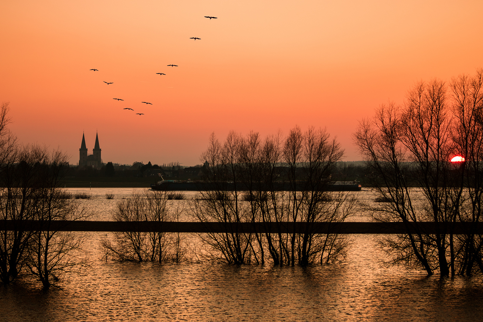 Sonnenuntergang am Niederrhein