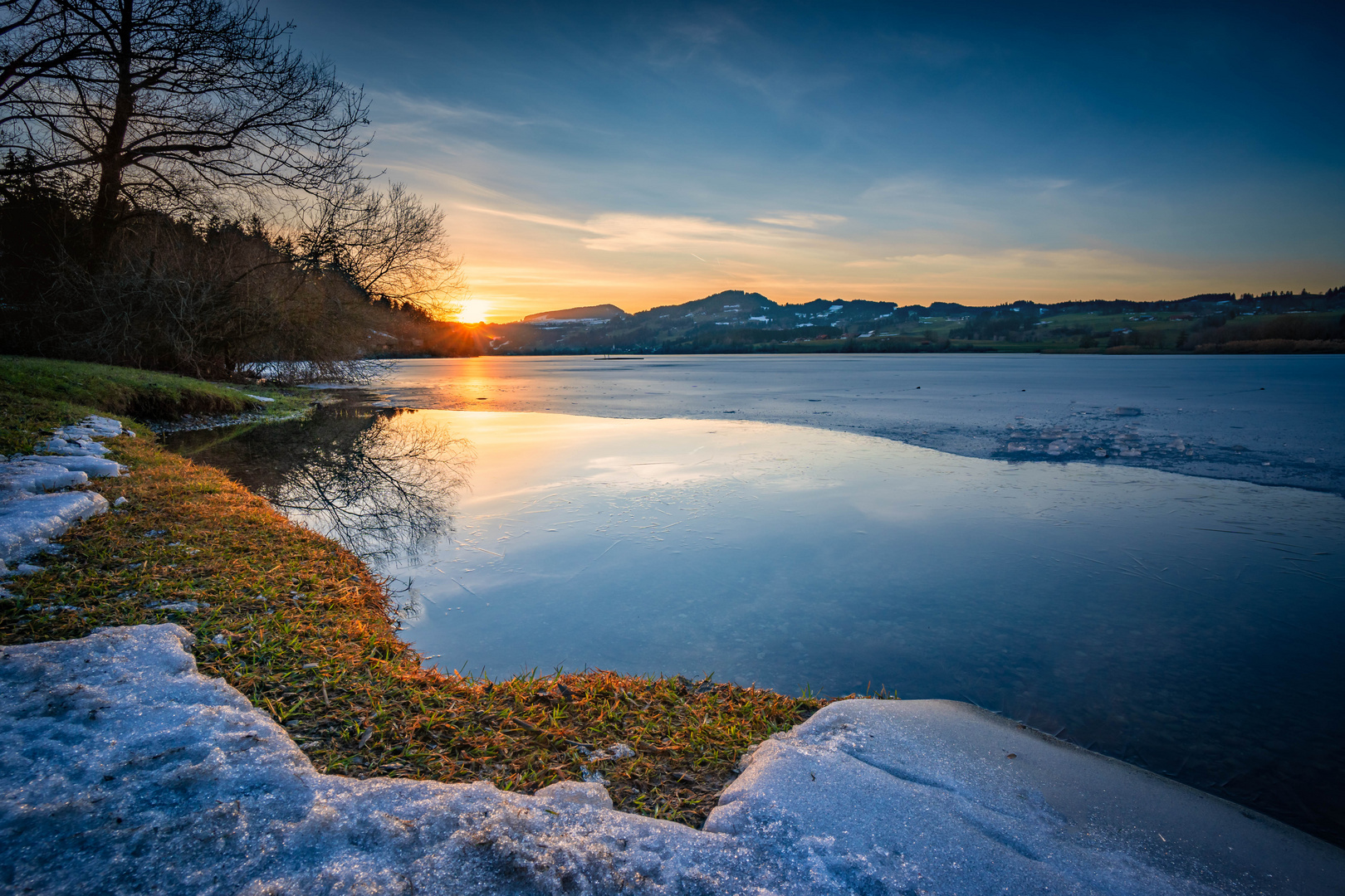 Sonnenuntergang am Niedersonthofner See