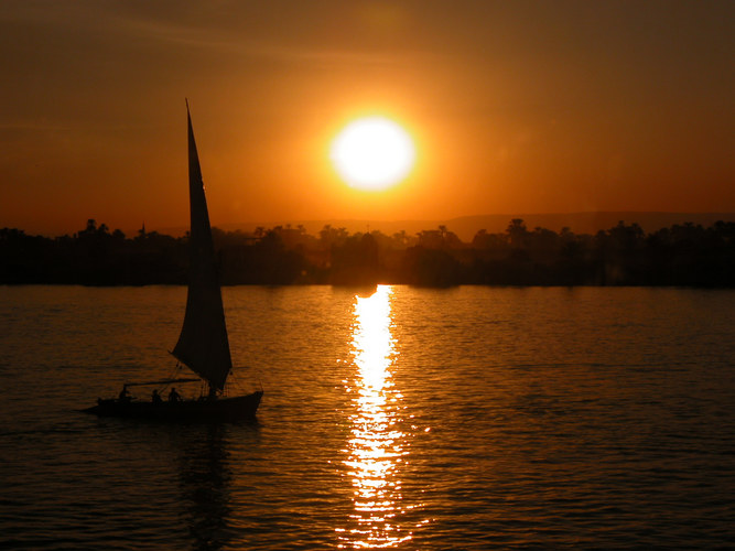 Sonnenuntergang am Nil