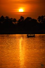 Sonnenuntergang am Nil in Ägypten - Luxor