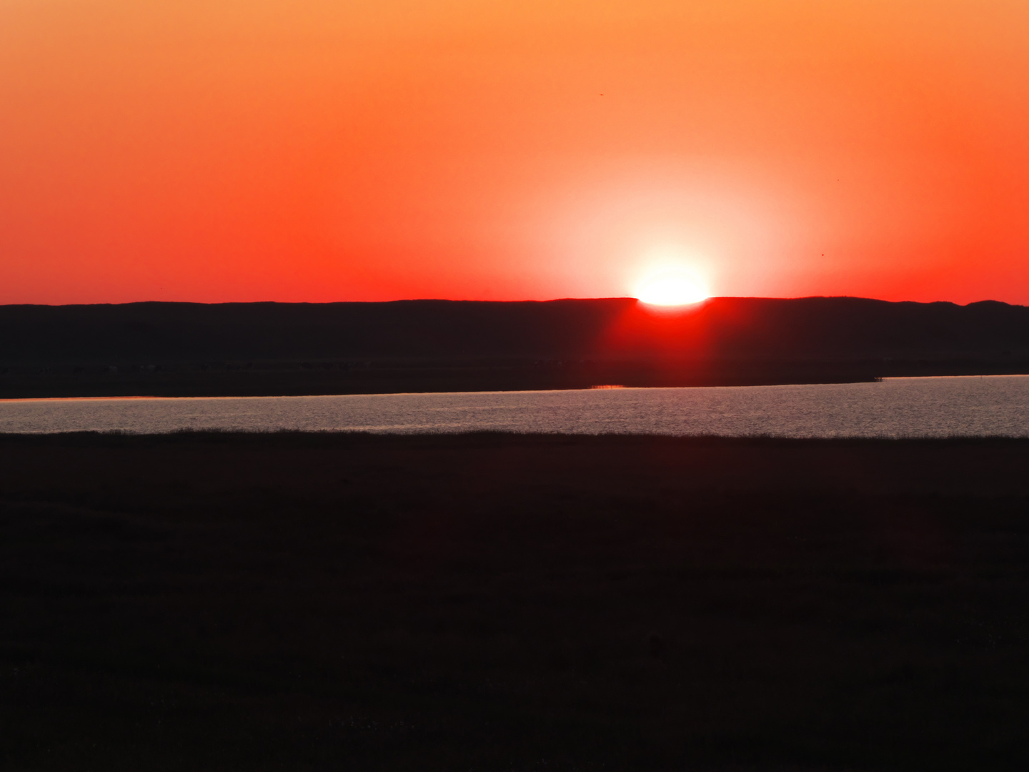 Sonnenuntergang am Nissum-Fjörd