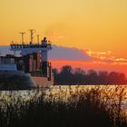 Sonnenuntergang am Nord-Ostsee-Kanal