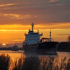 Sonnenuntergang am Nord-Ostsee-Kanal