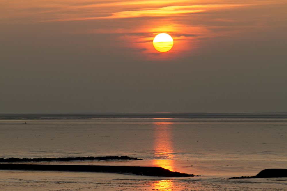 Sonnenuntergang am Norddeich