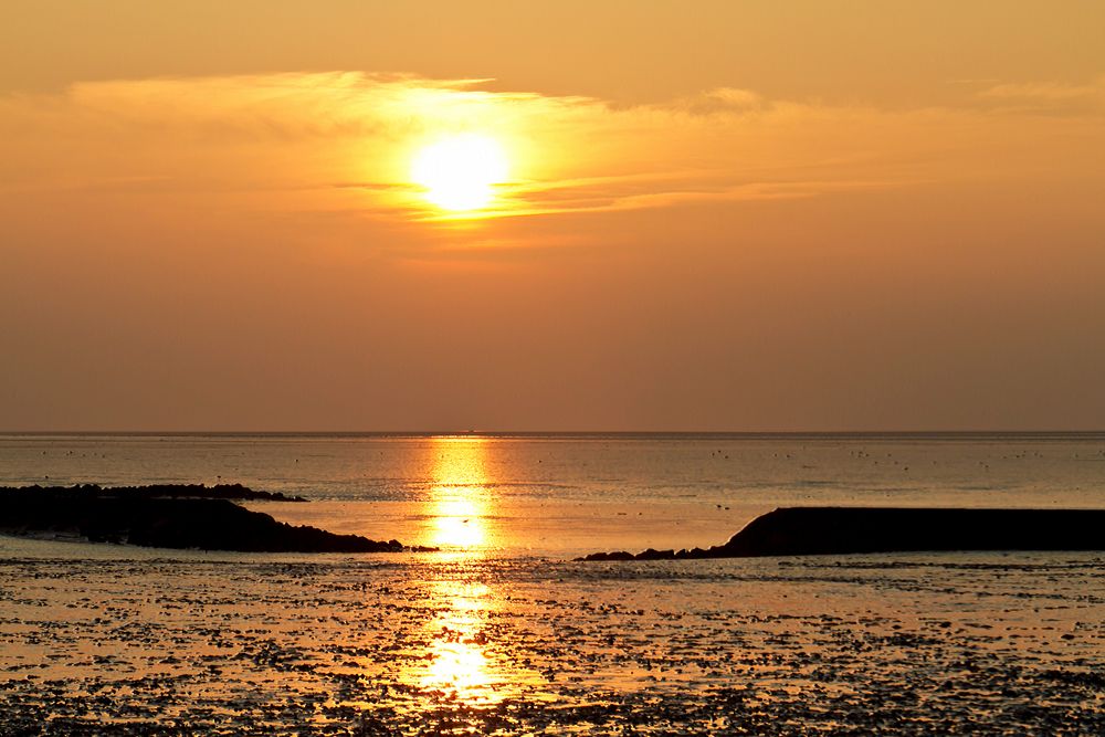 Sonnenuntergang am Norddeich