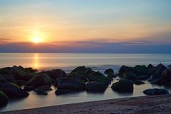 Sonnenuntergang am Nordseestrand