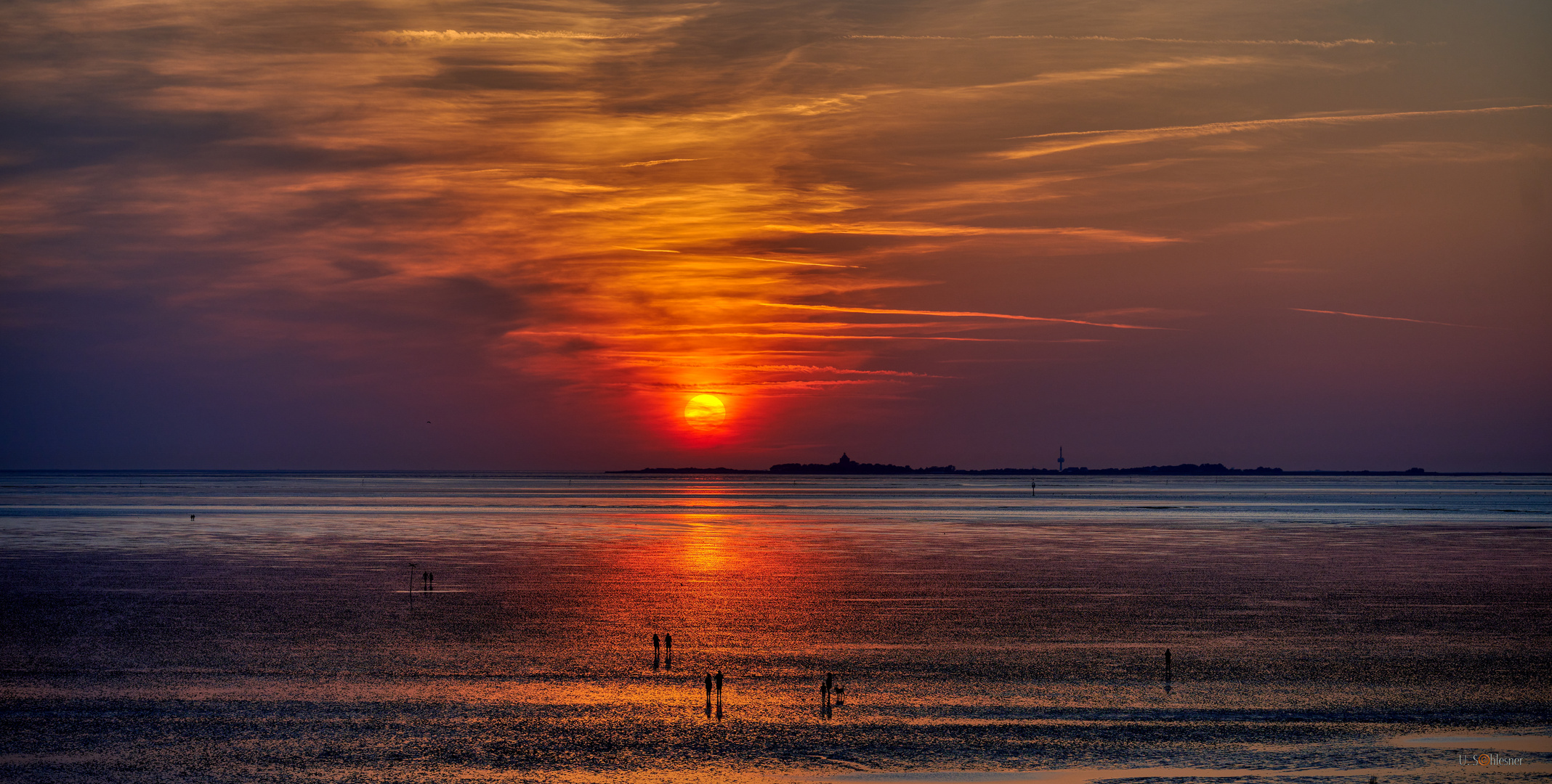 Sonnenuntergang am Nordseewatt II