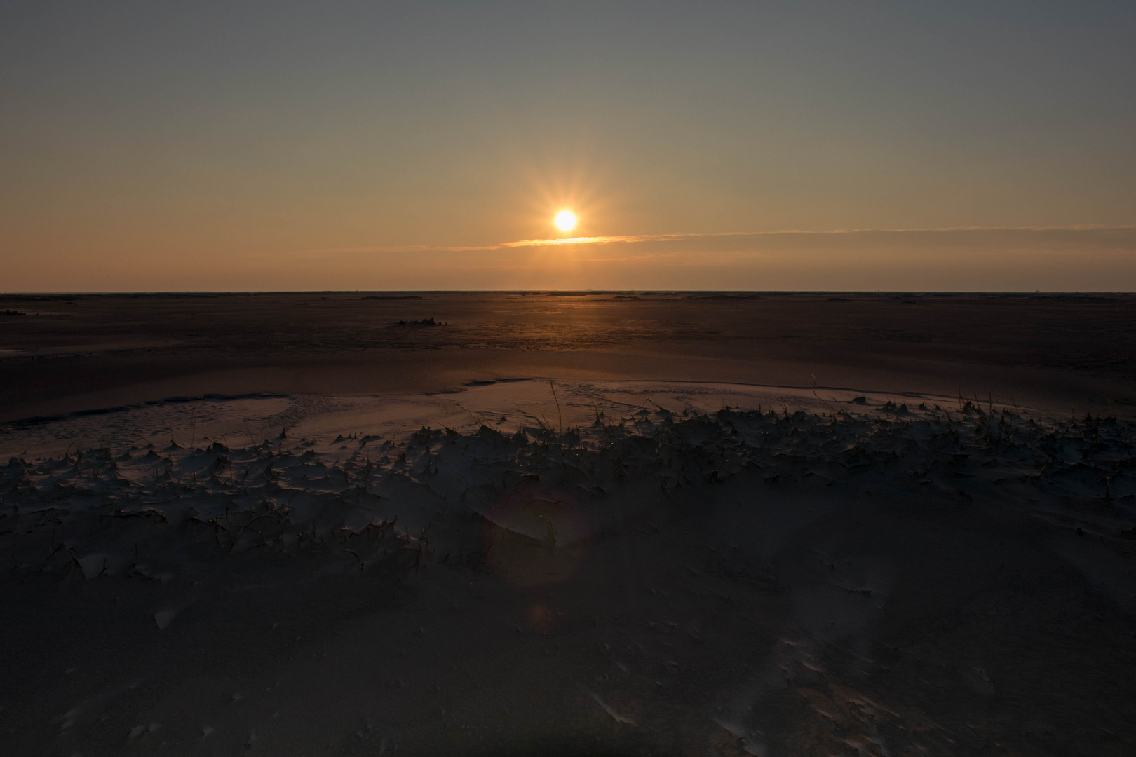 Sonnenuntergang am Nordstrand Borkum