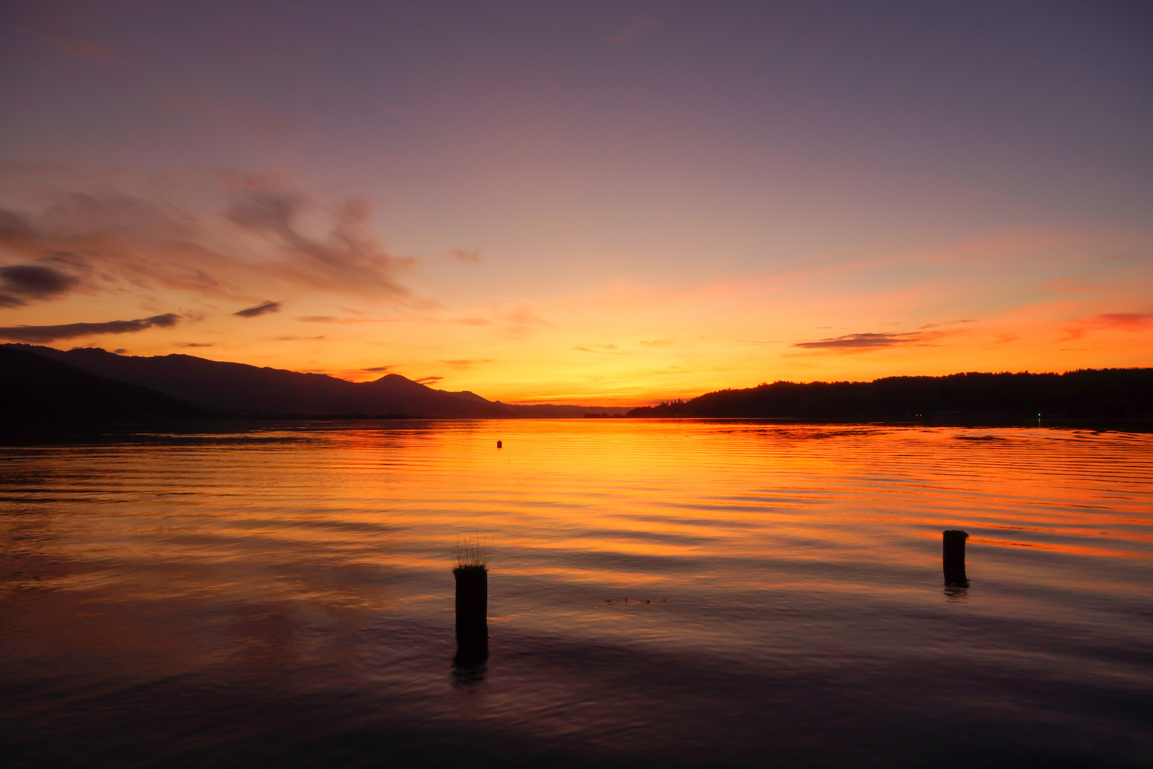 Sonnenuntergang am Obersee bei Schmerikon