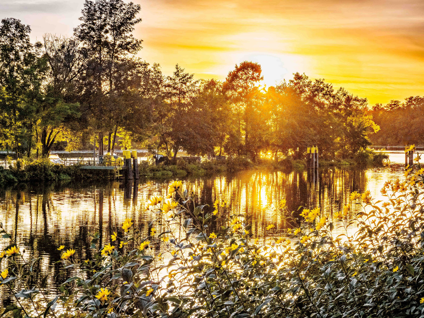 Sonnenuntergang am Oder-Spree-Kanal