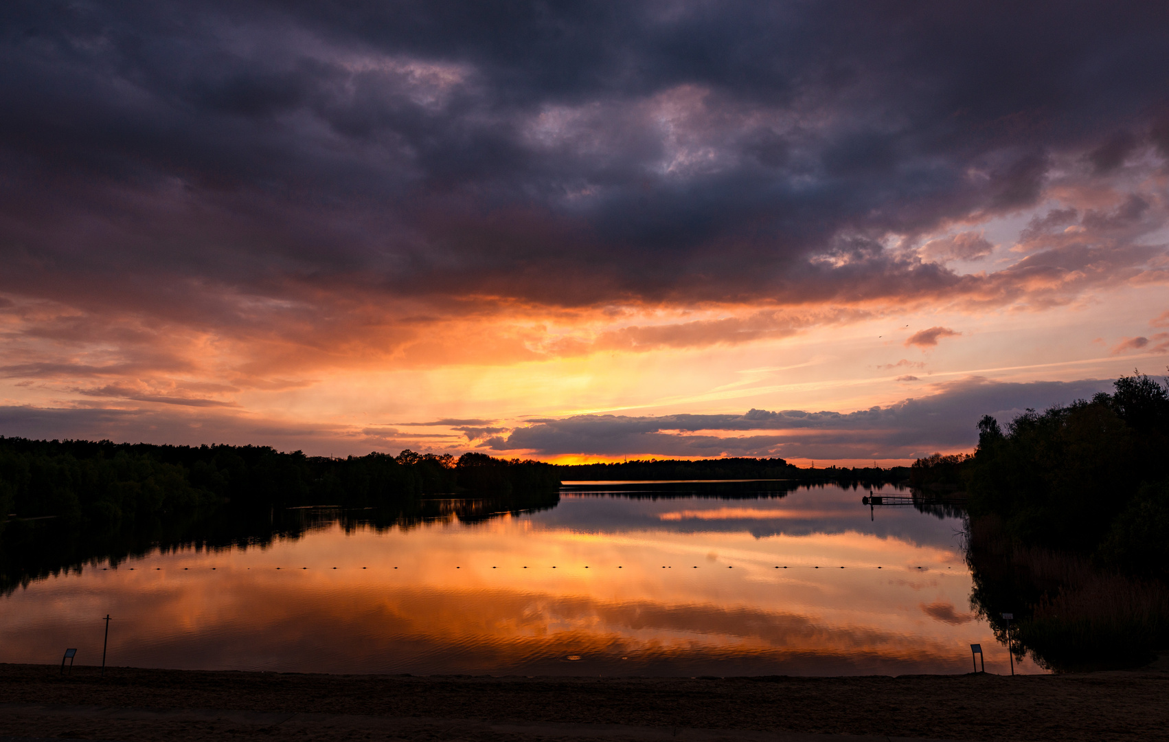 Sonnenuntergang am Offlumer See