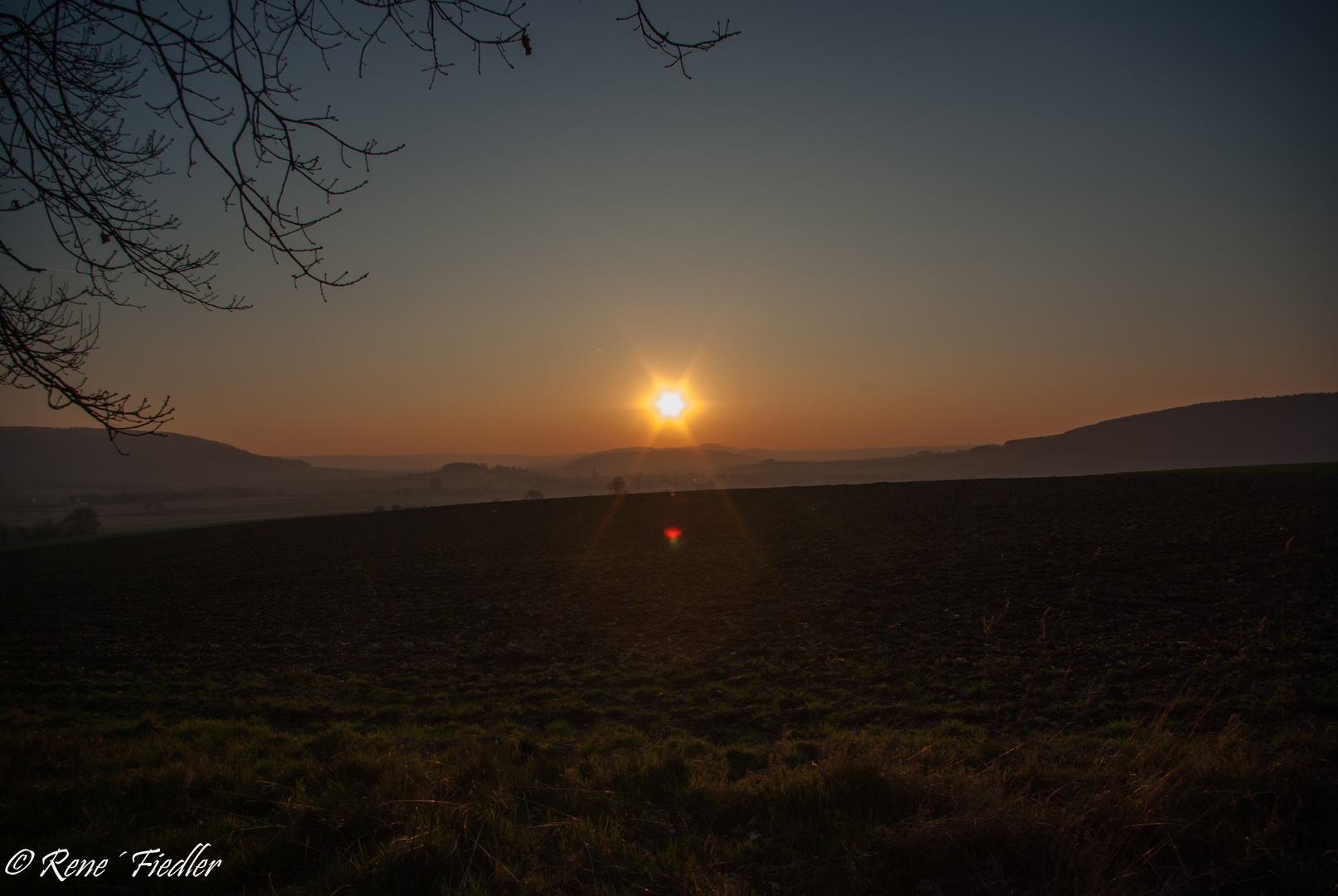 Sonnenuntergang am Ohrberg in Hameln