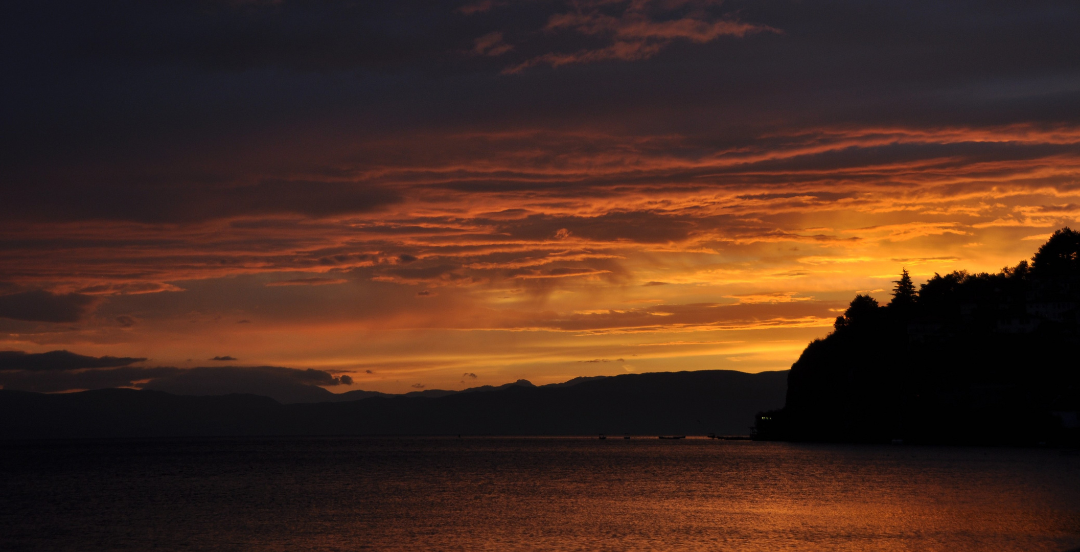 Sonnenuntergang am Ohridsee 