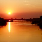 Sonnenuntergang am Okavango