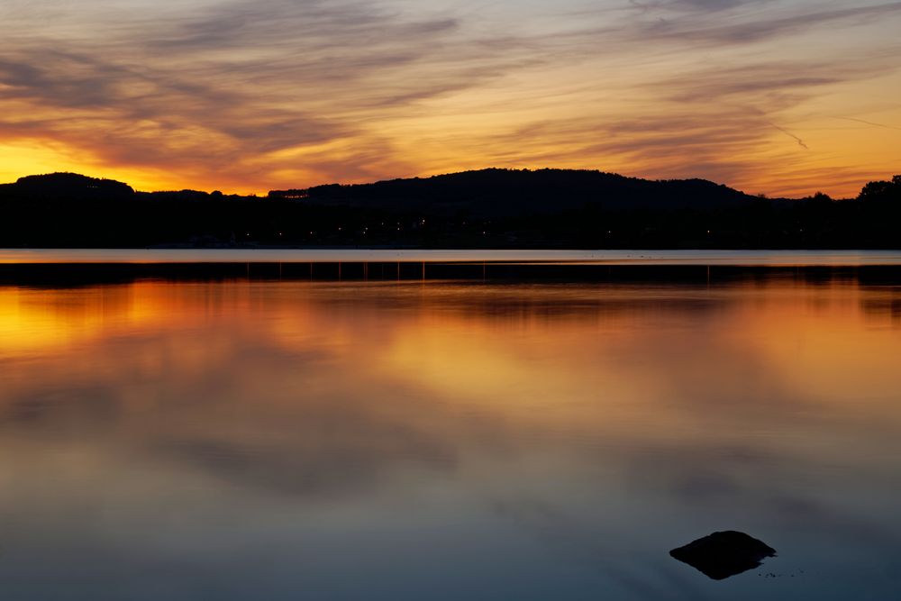 Sonnenuntergang am Olbersdorfer See