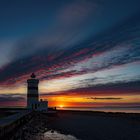 Sonnenuntergang am Old Lighthouse Garður