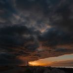 Sonnenuntergang am Old Lighthouse Garður