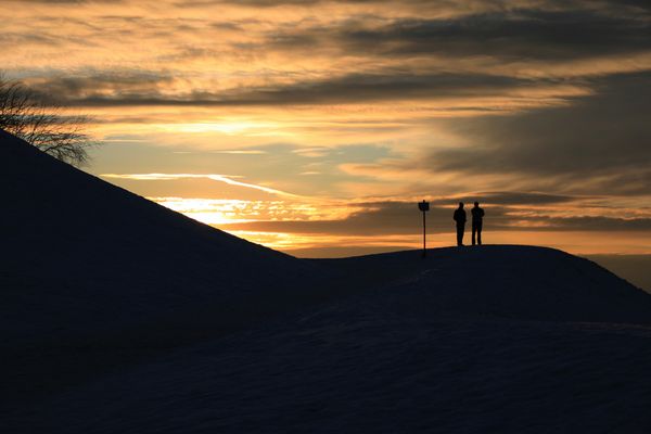 Sonnenuntergang am Olympiapark