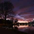 Sonnenuntergang am Olympiapark München