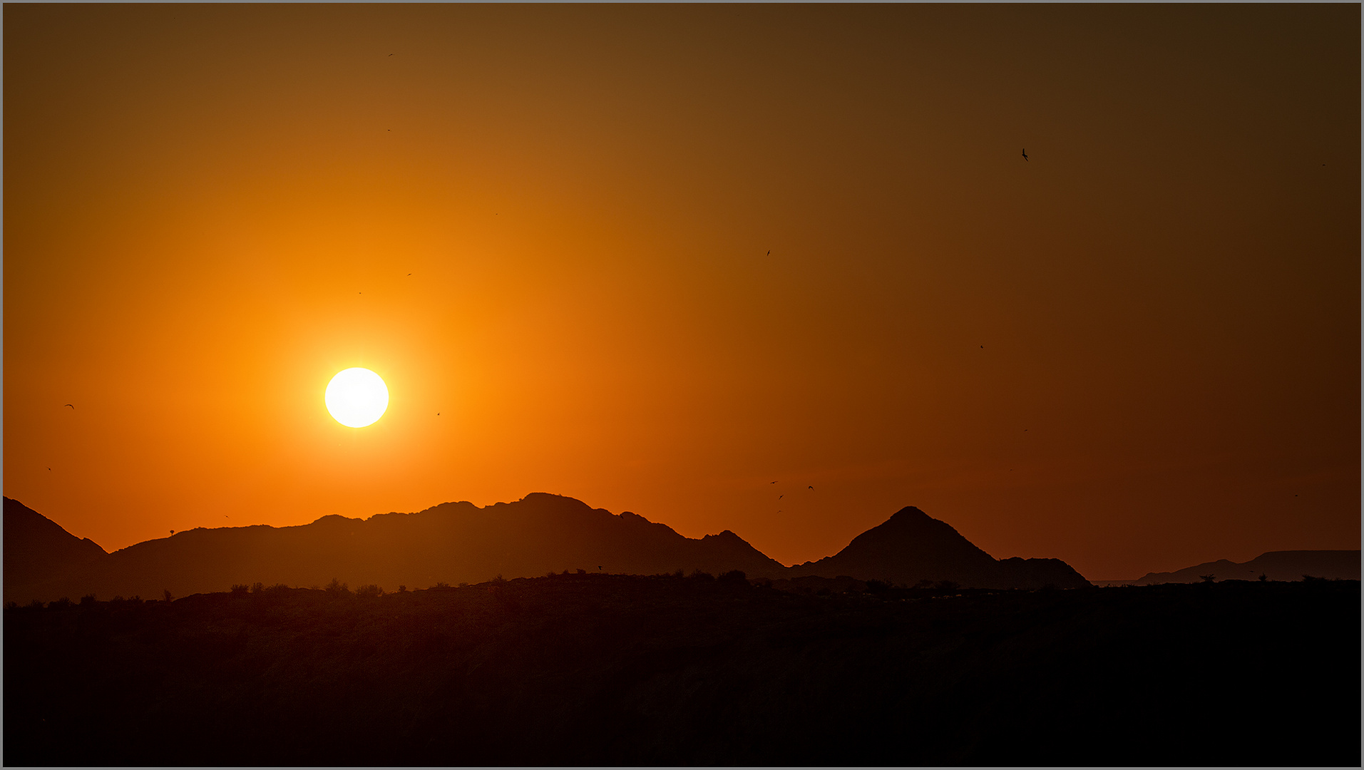 Sonnenuntergang am Oranje