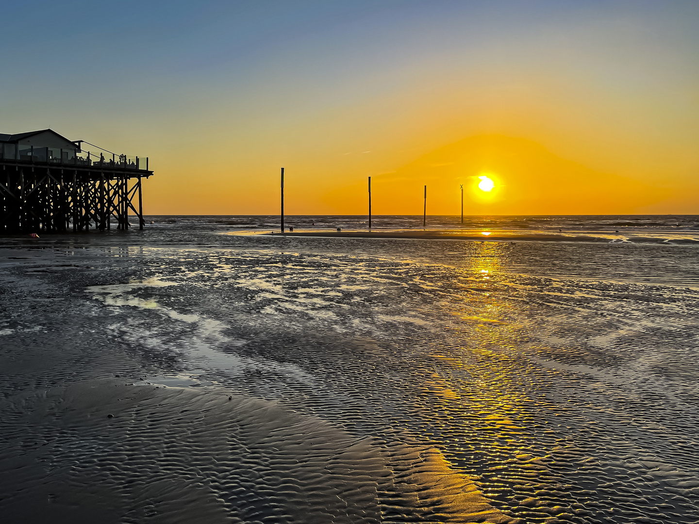 Sonnenuntergang am Ordinger Strand