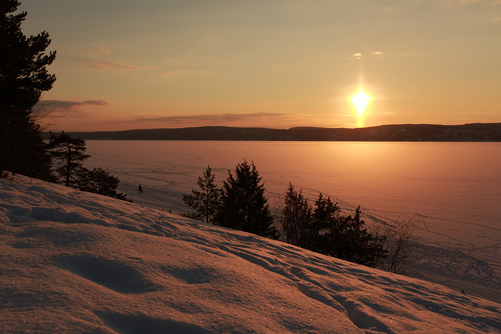 sonnenuntergang am oslofjord