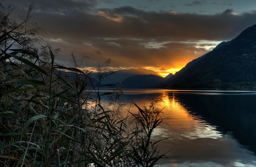 Sonnenuntergang am Ossiachersee