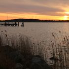 Sonnenuntergang am Ostseefjord Schlei. 