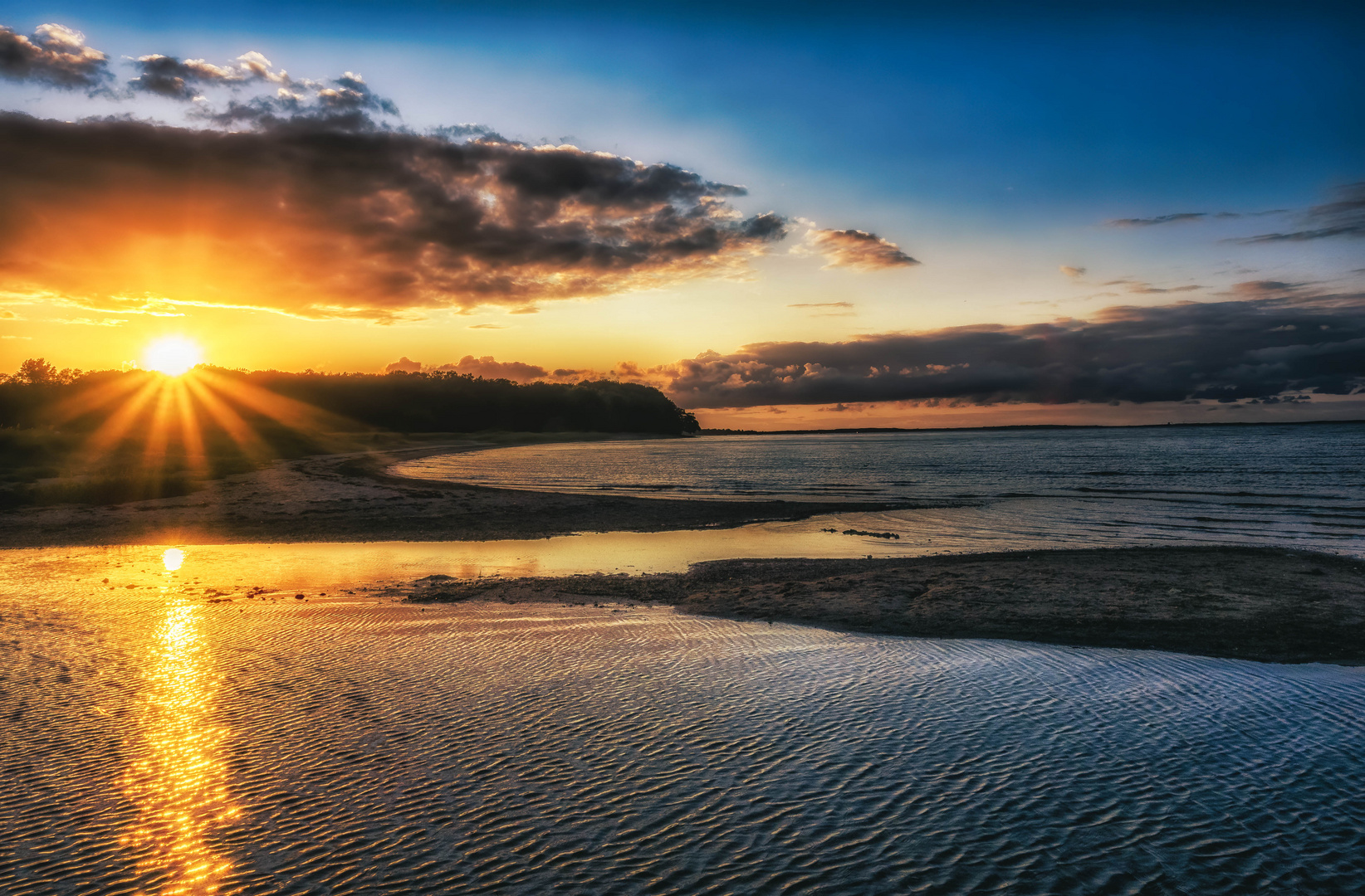 Sonnenuntergang am Ostseestrand