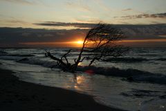 Sonnenuntergang am Ostseestrand