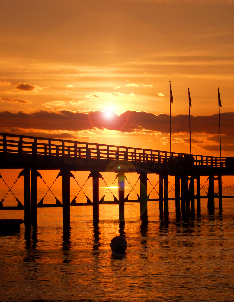 Sonnenuntergang am Ostseestrand