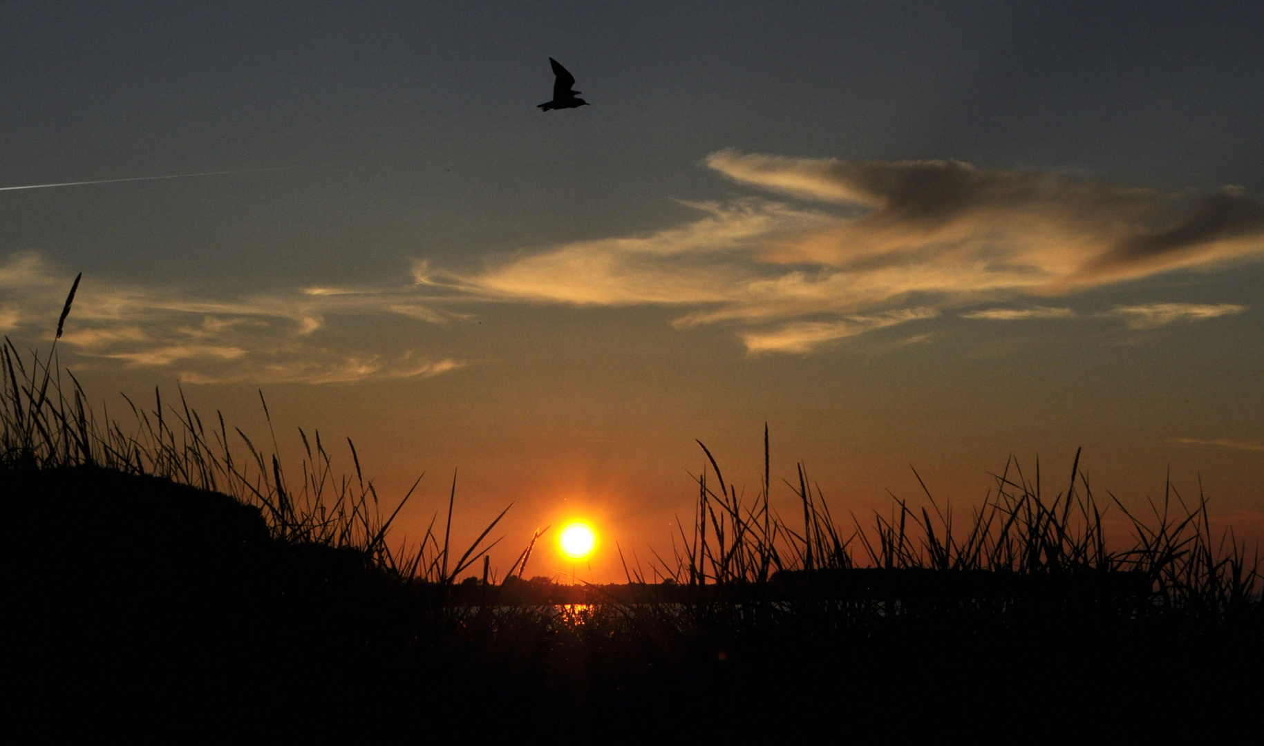 Sonnenuntergang am Ostseestrand bei Zierow