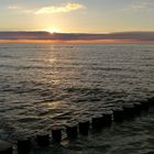 Sonnenuntergang am Ostseestrand bei Zingst