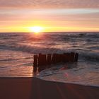 Sonnenuntergang am Ostseestrand in Gaski/Polen