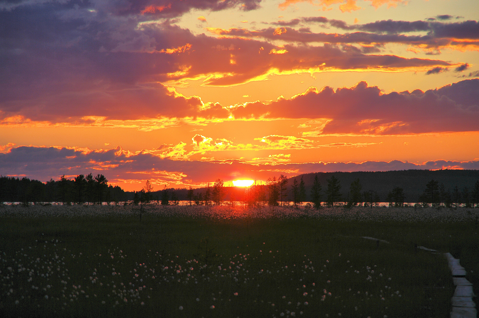 Sonnenuntergang am Pankajärvi 