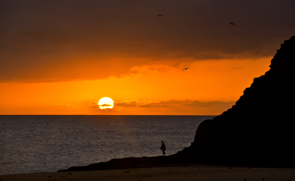 Sonnenuntergang am Papagayo Srand