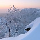 Sonnenuntergang am Papststein