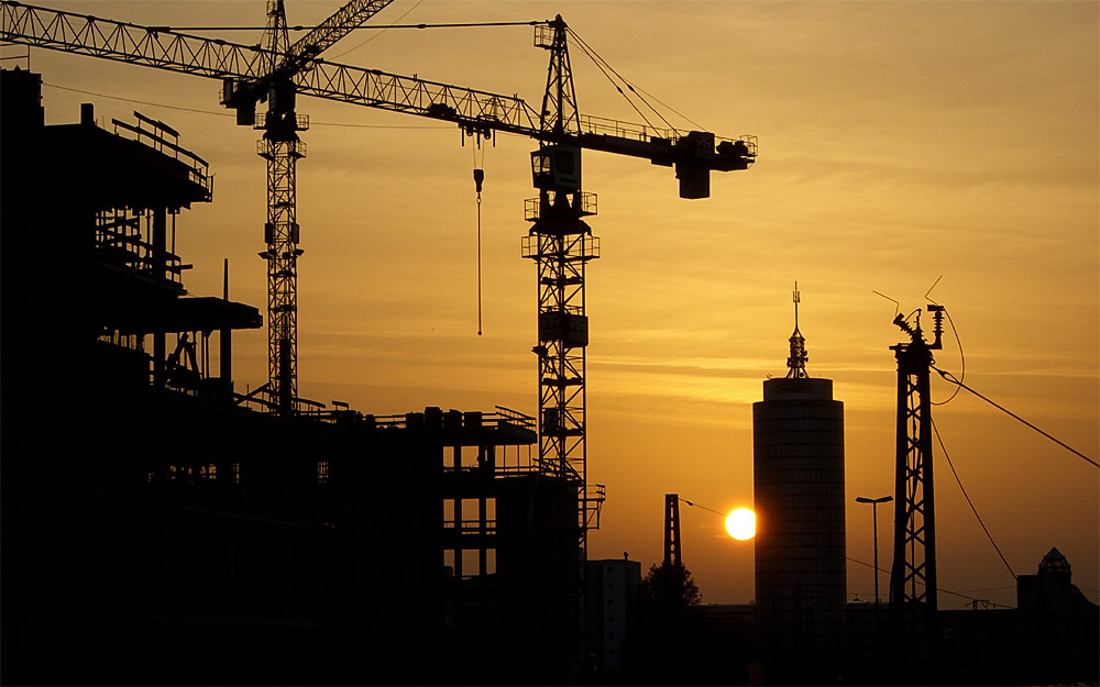 Sonnenuntergang am Pasinger Bahnhof