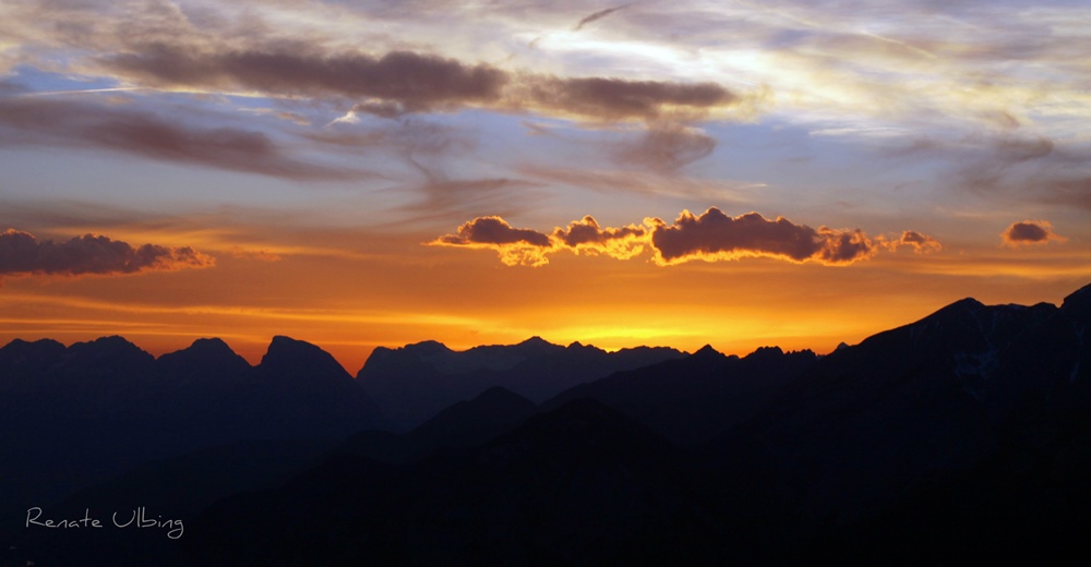 Sonnenuntergang am Patscherkogel